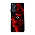 BG AKSESUAR Oppo A60 ile Uyumlu Kılıf, Türk Bayrağı Baskılı, Mat Siyah, Yumuşak Silikon, Koruyucu, Şok Emici