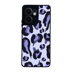 BG AKSESUAR Oppo Reno 13F ile Uyumlu Pastel Leopar Desenli Siyah Kılıf, Yumuşak Silikon, Şok Emici Kapak
