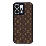 BG AKSESUAR Oppo Reno 14 ile Uyumlu Kılıf, LouisVuitton Desenli, Siyah, Yumuşak Silikon, Koruyucu, Şok Emici
