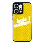 BG AKSESUAR Oppo Reno 14 ile Uyumlu Kılıf, LouisVuitton Tasarım, Siyah, Yumuşak Silikon, Koruyucu, Şok Emici