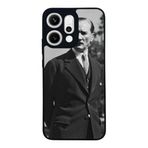 BG AKSESUAR Oppo Reno 14 ile Uyumlu Siyah Kılıf, Mustafa Kemal Atatürk Baskılı, Yumuşak Silikon, Şok Emici