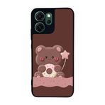 BG AKSESUAR Oppo Reno 14F ile Uyumlu Oyuncak Ayıcık Tasarımlı, Mat Siyah, Yumuşak Silikon, Şok Emici Koruyucu Kılıf