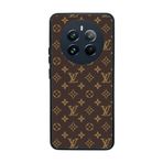 BG AKSESUAR Realme 12 ile Uyumlu Louis Vuitton Desenli Mat Siyah Silikon Kılıf, Şok Emici Koruyucu Kapak