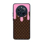 BG AKSESUAR Realme 12 ile Uyumlu LouisVuitton Desenli Kılıf, Mat Siyah, Yumuşak Silikon, Şok Emici