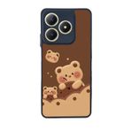 BG AKSESUAR Realme C61 Uyumlu Baskılı, Yumuşak Silikon, Oyuncak Ayıcık Tasarımı, Şok Emici Kapak Kılıf, Kahverengi