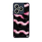 BG AKSESUAR Realme C63 ile Uyumlu Leopar Kürk Desenli Siyah Silikon Kılıf, Şok Emici Koruyucu Kapak