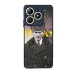 BG AKSESUAR Realme C63 ile Uyumlu Siyah Kılıf, Mustafa Kemal Atatürk Baskılı, Yumuşak Silikon, Şok Emici