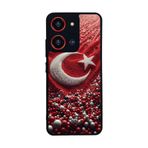 BG AKSESUAR Reeder S19 Max Pro S 108 MP ile Uyumlu Bayrak Figürlü, Mat Siyah, Yumuşak Silikon, Şok Emici Telefon Kılıfı