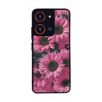 BG AKSESUAR Reeder S19 Max Pro S 108MP ile Uyumlu Çiçek Tasarımlı Glossy Premium Kılıf, Pembe