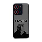 BG AKSESUAR Reeder S19 Max Pro S 108MP ile Uyumlu Eminem Tasarımlı Glossy Premium Kılıf, Siyah-Gri