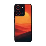 BG AKSESUAR Reeder S19 Max Pro S 108MP ile Uyumlu Güneş Tasarımlı Glossy Premium Kılıf, Turuncu
