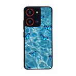 BG AKSESUAR Reeder S19 Max Pro S 108MP ile Uyumlu Kelebek Tasarımlı Glossy Premium Kılıf, Mavi