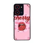 BG AKSESUAR Reeder S19 Max Pro S 108MP ile Uyumlu Kiraz Tasarımlı Glossy Premium Kılıf, Pembe