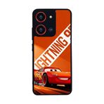 BG AKSESUAR Reeder S19 Max Pro S 108MP ile Uyumlu Şimşek McQueen Tasarımlı Glossy Premium Kılıf, Turuncu-Siyah