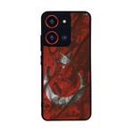 BG AKSESUAR Reeder S19 Max Pro S 108MP ile Uyumlu Türk Bayrağı Tasarımlı Glossy Premium Kılıf, Kırmızı