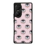 BG AKSESUAR Reeder S19 Max Pro S EDGE ile Uyumlu Göz Tasarımlı Glossy Premium Kılıf, Pembe