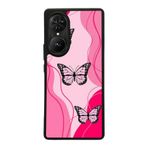 BG AKSESUAR Reeder S19 Max Pro S EDGE ile Uyumlu Kelebek Tasarımlı Glossy Premium Kılıf, Pembe