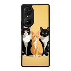 BG AKSESUAR Reeder S19 Max Pro S EDGE ile Uyumlu Kılıf, Yumuşak Silikon, Şok Emici, Siyah, Kedi Baskılı
