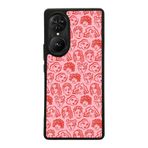 BG AKSESUAR Reeder S19 Max Pro S EDGE ile Uyumlu Line Art Tasarımlı Glossy Premium Kılıf, Pembe