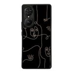 BG AKSESUAR Reeder S19 Max Pro S EDGE ile Uyumlu Line Art Tasarımlı Glossy Premium Kılıf, Siyah