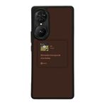 BG AKSESUAR Reeder S19 Max Pro S EDGE ile Uyumlu, Şarkı Sözleri Tasarımlı, Glossy Premium Kılıf, Kahverengi