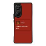 BG AKSESUAR Reeder S19 Max Pro S EDGE ile Uyumlu, Şarkı Sözleri Tasarımlı, Glossy Premium Kılıf, Kırmızı