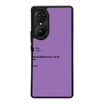 BG AKSESUAR Reeder S19 Max Pro S EDGE ile Uyumlu, Şarkı Sözleri Tasarımlı, Glossy Premium Kılıf, Mor