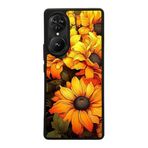 BG AKSESUAR Reeder S19 Max Pro S EDGE ile Uyumlu Siyah Çiçek Desenli Kılıf, Yumuşak Silikon, Koruyucu, Şok Emici
