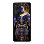BG AKSESUAR Reeder S19 Max Pro S EDGE ile Uyumlu Thanos Tasarımlı Glossy Premium Kılıf, Mavi-Altın