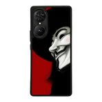 BG AKSESUAR Reeder S19 Max Pro S EDGE ile Uyumlu Vendetta Tasarımlı Glossy Premium Kılıf, Siyah-Kırmızı