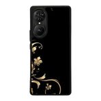 BG AKSESUAR Reeder S19 Max Pro S EDGE ile Uyumlu Yaldızlı Çiçek Tasarımlı Glossy Premium Kılıf, Siyah