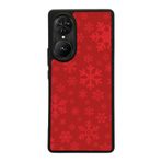 BG AKSESUAR Reeder S19 Max Pro S EDGE ile Uyumlu Yılbaşı Christmas Tasarımlı Glossy Premium Kılıf, Kırmızı