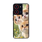 BG AKSESUAR Reeder S19 Max Pro S ile Uyumlu Kedi Figürü Baskılı, Mat Siyah, Yumuşak Silikon, Şok Emici Kapak Kılıf