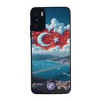 BG AKSESUAR Reeder S19 Max Pro S ile Uyumlu Siyah Kılıf, Türk Bayrağı Baskılı, Yumuşak Silikon, Şok Emici