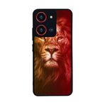 BG AKSESUAR Reeder S19 Max Pro S ZOOM ile Uyumlu Aslan Tasarımlı Glossy Premium Kılıf, Sarı-Kırmızı
