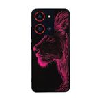 BG AKSESUAR Reeder S19 Max Pro S ZOOM ile Uyumlu Aslan Tasarımlı Glossy Premium Kılıf, Siyah, Pembe