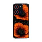 BG AKSESUAR Reeder S19 Max Pro S ZOOM ile Uyumlu Botanik Tasarımlı Glossy Premium Kılıf, Turuncu