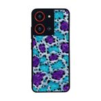 BG AKSESUAR Reeder S19 Max Pro S ZOOM ile Uyumlu Hologram Leopar Tasarımlı Glossy Premium Kılıf, Turkuaz-Mor