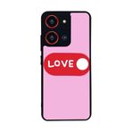 BG AKSESUAR Reeder S19 Max Pro S ZOOM ile Uyumlu Kalp Love Tasarımlı Glossy Premium Kılıf, Pembe-Kırmızı