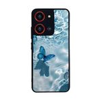 BG AKSESUAR Reeder S19 Max Pro S ZOOM ile Uyumlu Kelebek Tasarımlı Glossy Premium Kılıf, Mavi