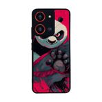 BG AKSESUAR Reeder S19 Max Pro S ZOOM ile Uyumlu Kung Fu Panda Tasarımlı Glossy Premium Kılıf, Siyah-Kırmızı