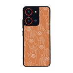 BG AKSESUAR Reeder S19 Max Pro S ZOOM ile Uyumlu Line Art Tasarımlı Glossy Premium Kılıf, Turuncu