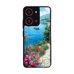 BG AKSESUAR Reeder S19 Max Pro S ZOOM ile Uyumlu Mat Siyah Kılıf, Deniz Manzarası Baskılı, Yumuşak Silikon, Şok Emici