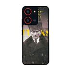 BG AKSESUAR Reeder S19 Max Pro S ZOOM ile Uyumlu Mat Siyah Kılıf, Yumuşak Silikon, Koruyucu, Şok Emici, Atatürk Baskılı