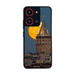BG AKSESUAR Reeder S19 Max Pro S ZOOM ile Uyumlu Mat Siyah Kılıf, Yumuşak Silikon, Koruyucu, Şok Emici Kapak, İstanbul Galata Kulesi Baskılı