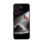 BG AKSESUAR Reeder S19 Max Pro S ZOOM ile Uyumlu Mat Siyah Kılıf, Yumuşak Silikon, Koruyucu, Şok Emici Kapak, Türk Bayrağı Tasarım
