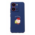 BG AKSESUAR Reeder S19 Max Pro S Zoom ile Uyumlu Silikon Kılıf, Kamera Korumalı, Lacivert, Noel Baskılı