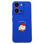 BG AKSESUAR Reeder S19 Max Pro S Zoom ile Uyumlu Silikon Kılıf, Kamera Korumalı, Mavi, Noel Baskılı