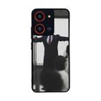 BG AKSESUAR Reeder S19 Max Pro S ZOOM ile Uyumlu TheWolf Tasarımlı Glossy Premium Kılıf, Siyah