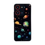 BG AKSESUAR Reeder S19 Max Pro S ZOOM ile Uyumlu Uzay Temalı Mat Siyah Silikon Kılıf, Şok Emici Koruyucu Kapak